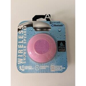 Aconic Bluetooth Wireless Shower Speaker IPX4 Water Resistant Pink Built-In Mic